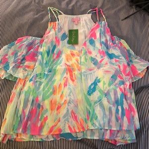 Lilly Pulitzer cold shoulder top